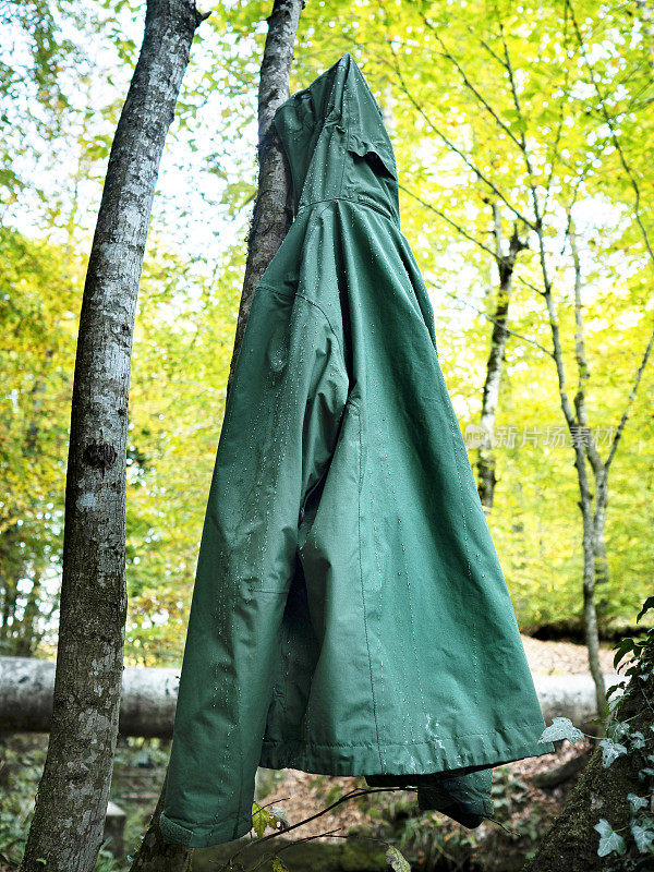 防水雨衣，雨衣，带森林的雨衣，Regenjacke (Öljacke)
